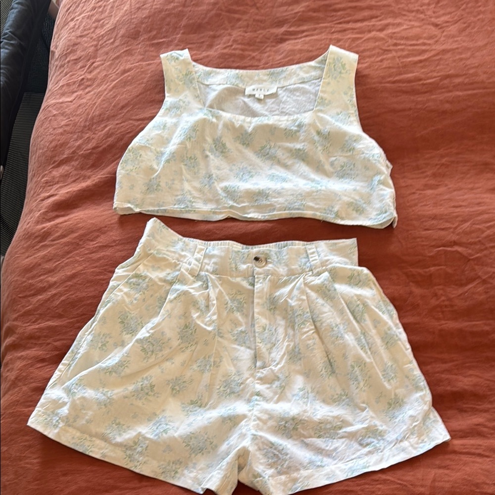 Mable Floral White Women's Set